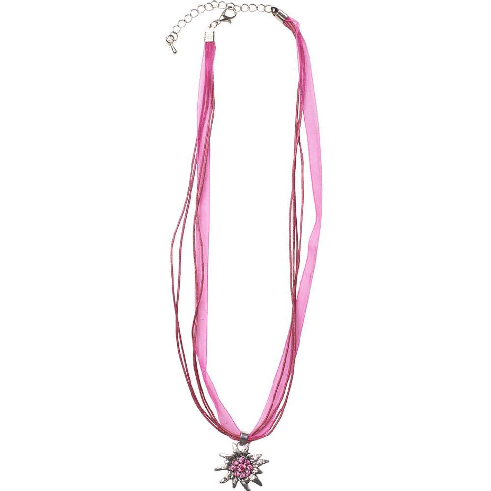 Beeres Collier mit Edelweissanhänger von MOSER Trachten für Damen beim Volksfest