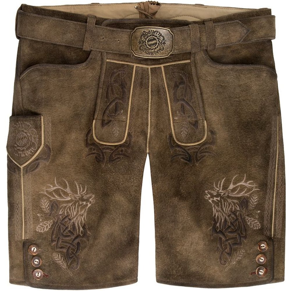 Braune Lederhose Enor Ziegenleder von MOSER Trachten für Herren im Festzelt