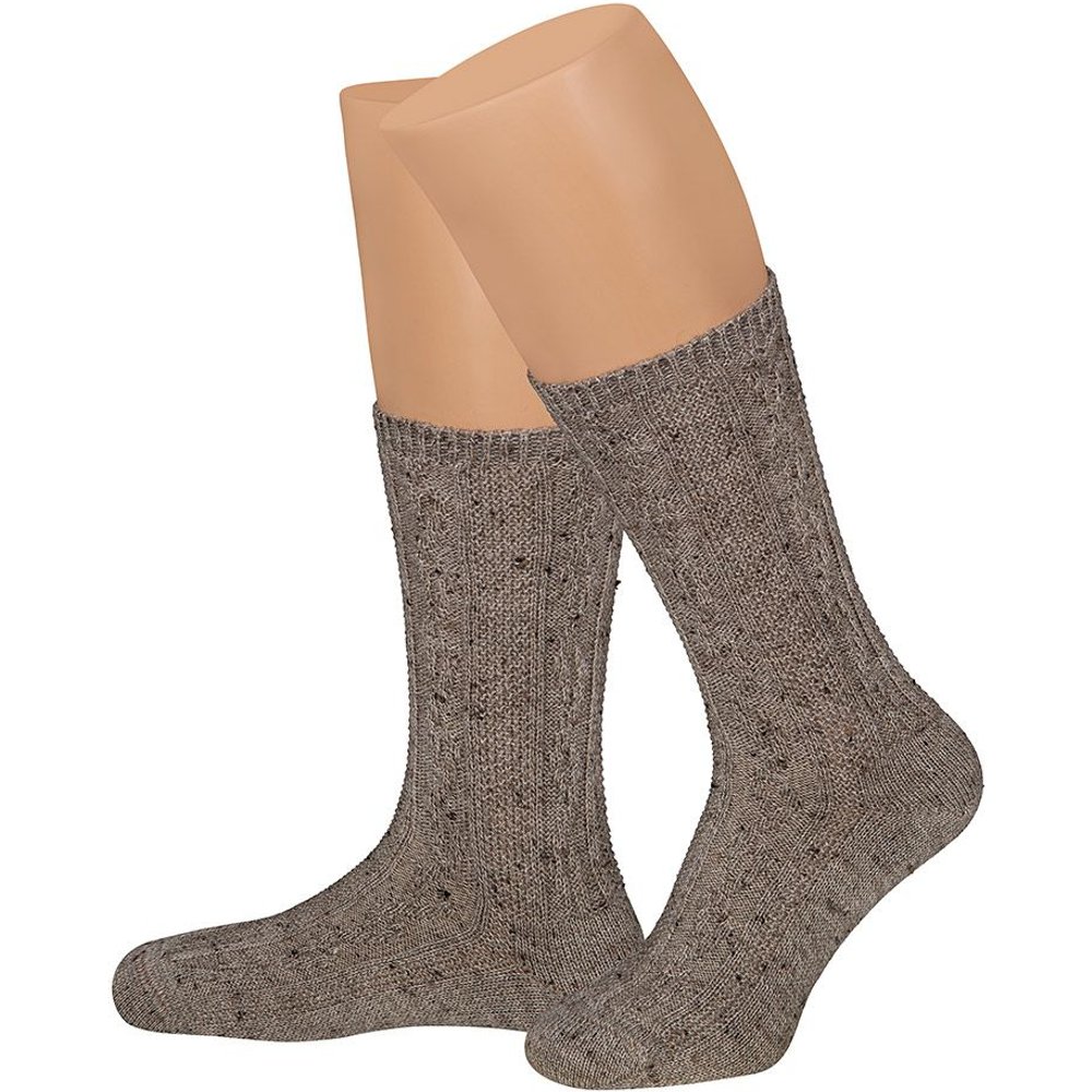 Braune Trachtensocken Hubert aus Merinowolle von MOSER für Herren auf dem Volksfest