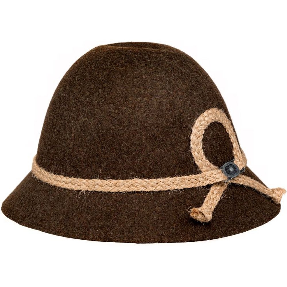 Brauner Trachtenhut aus Filz von MOSER Trachten für Kinder auf einem Volksfest