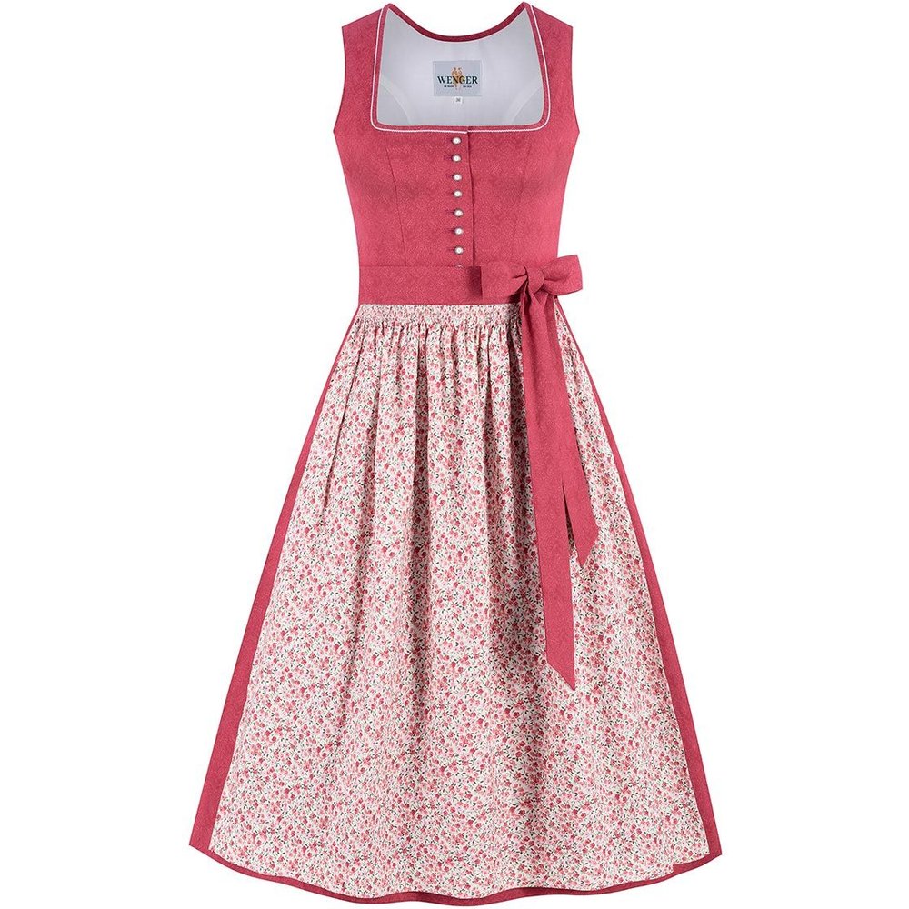 Dirndl Celine in Himbeerrot aus Baumwolle von MOSER Trachten für traditionelle Feste