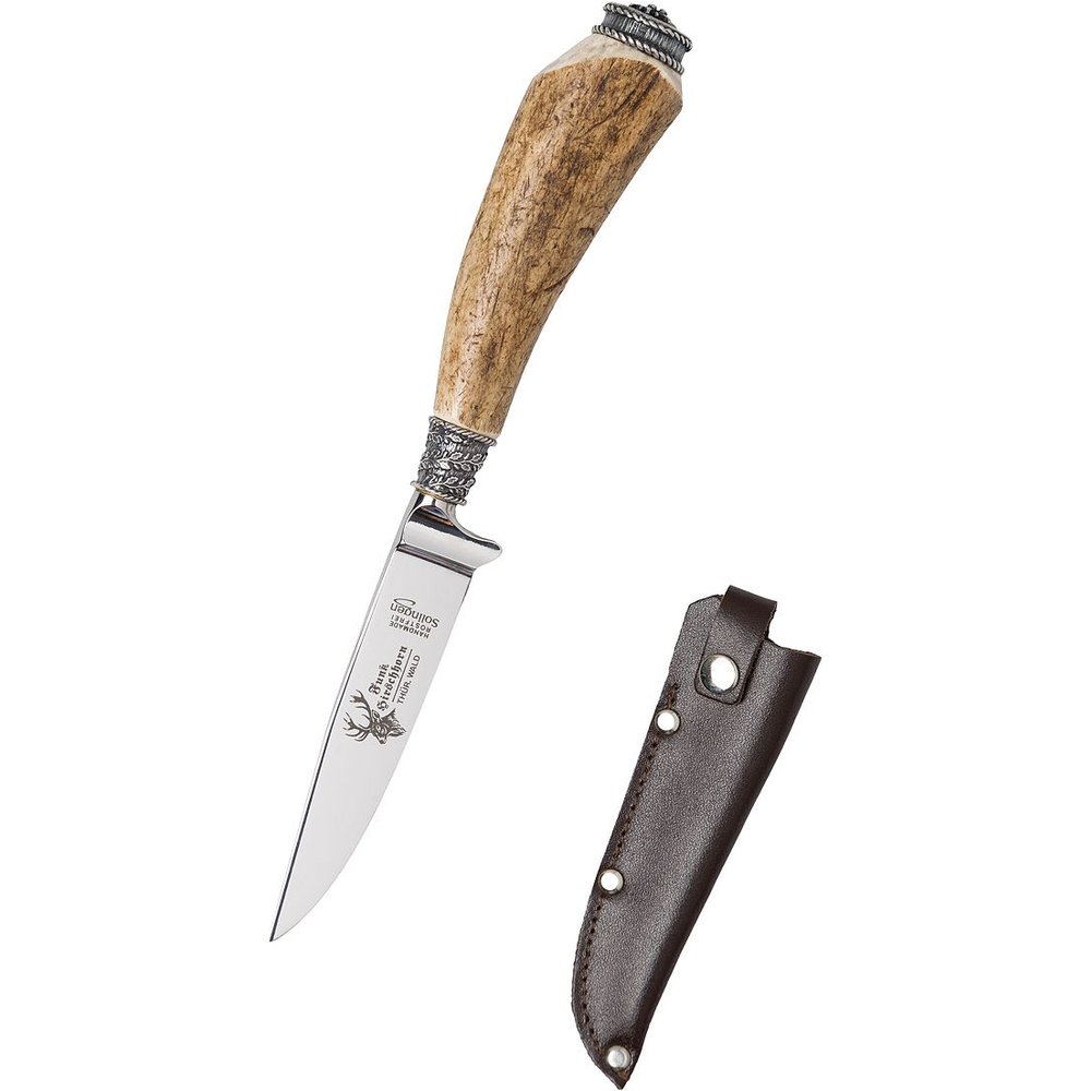 Trachtenmesser mit Hirschhorngriff und Edelweiß von MOSER Trachten für Herren