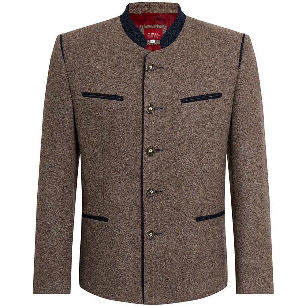 Hellbraune Trachtenjacke Ferdinand aus Loden von Moser für Herren beim Volksfest