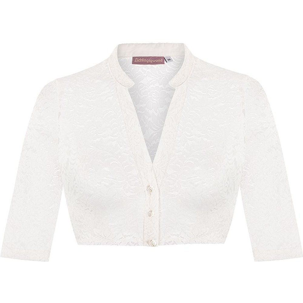 Cremefarbene Dirndlbluse ELLA aus Blumenspitze von MOSER für festliche Anlässe