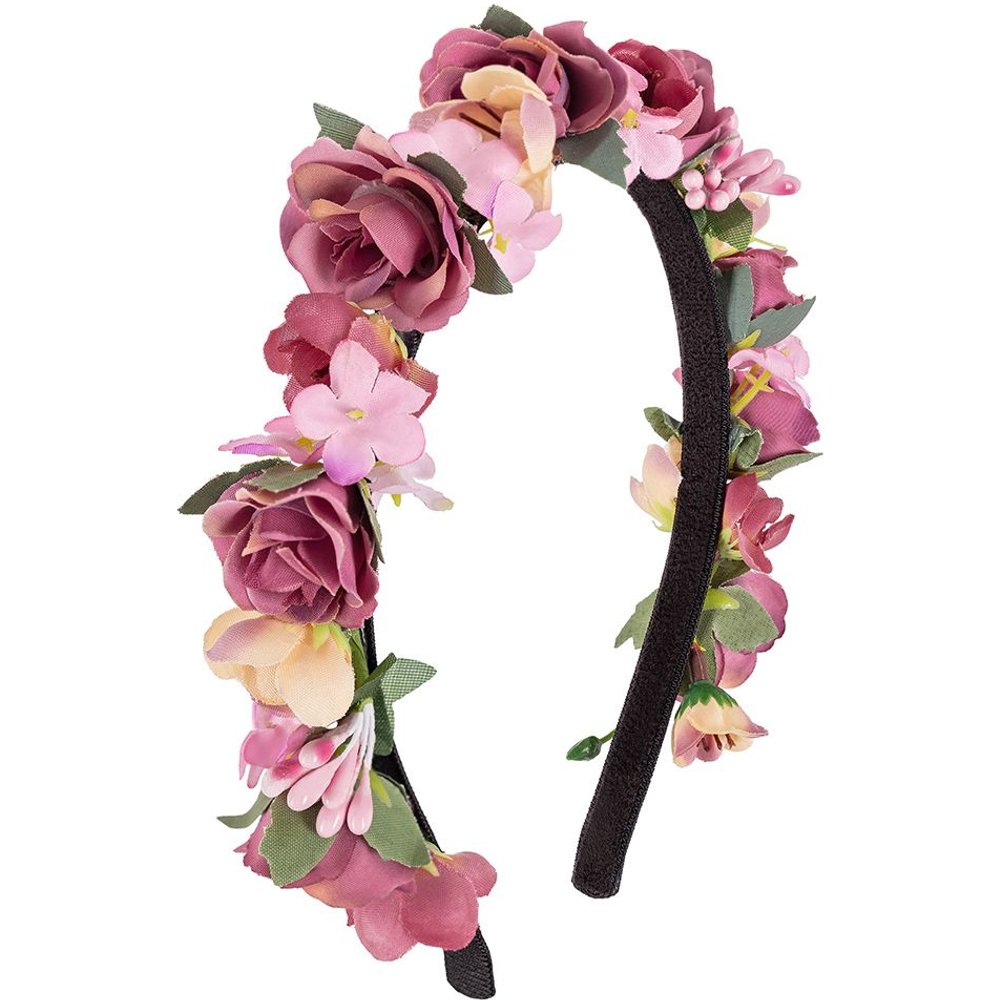 Bunter Haarreif mit Rosen aus Textil von MOSER Trachten für ein Festzelt-Outfit