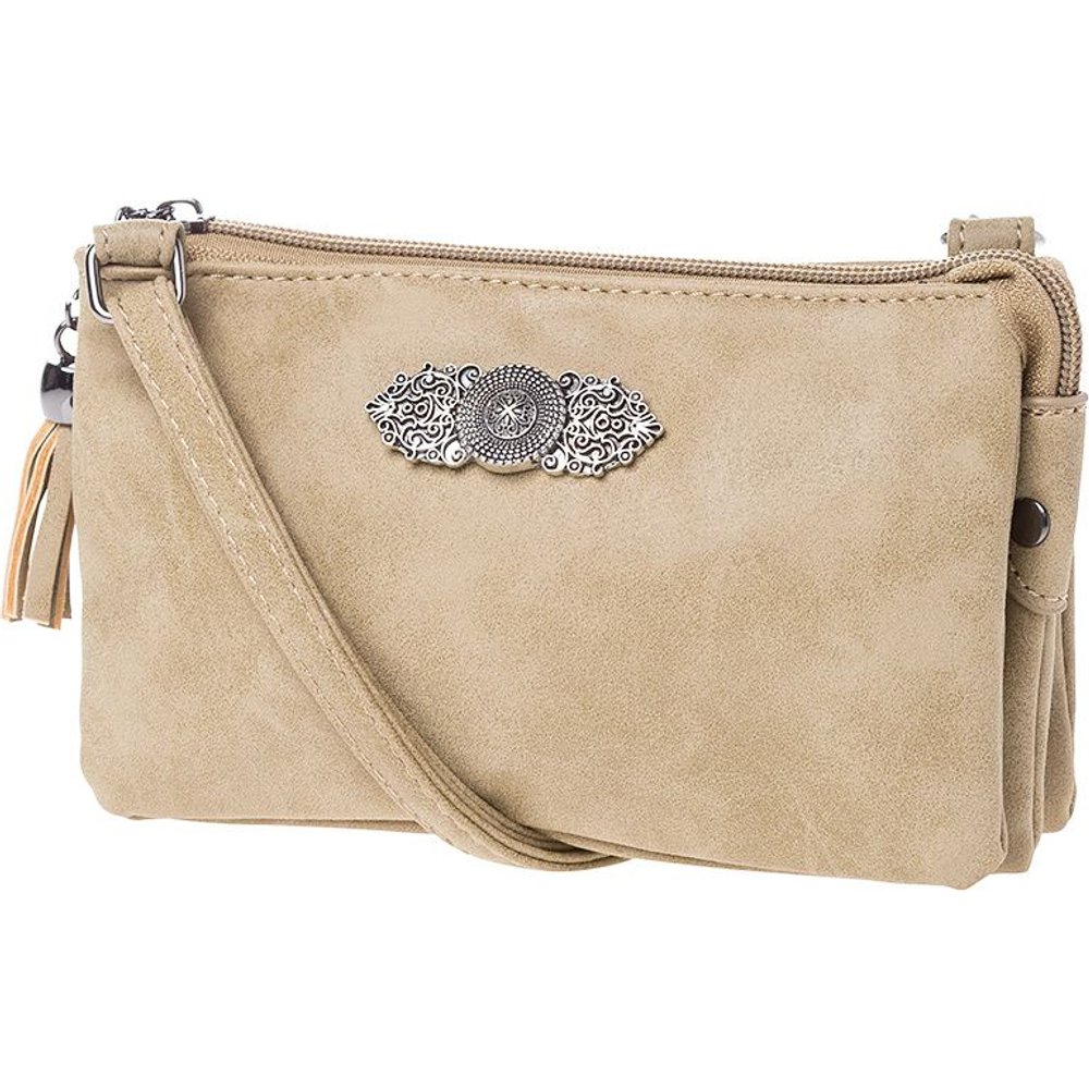 Naturfarbene Dirndltasche Sophie von MOSER Trachten mit Ornament Detail für Volksfeste