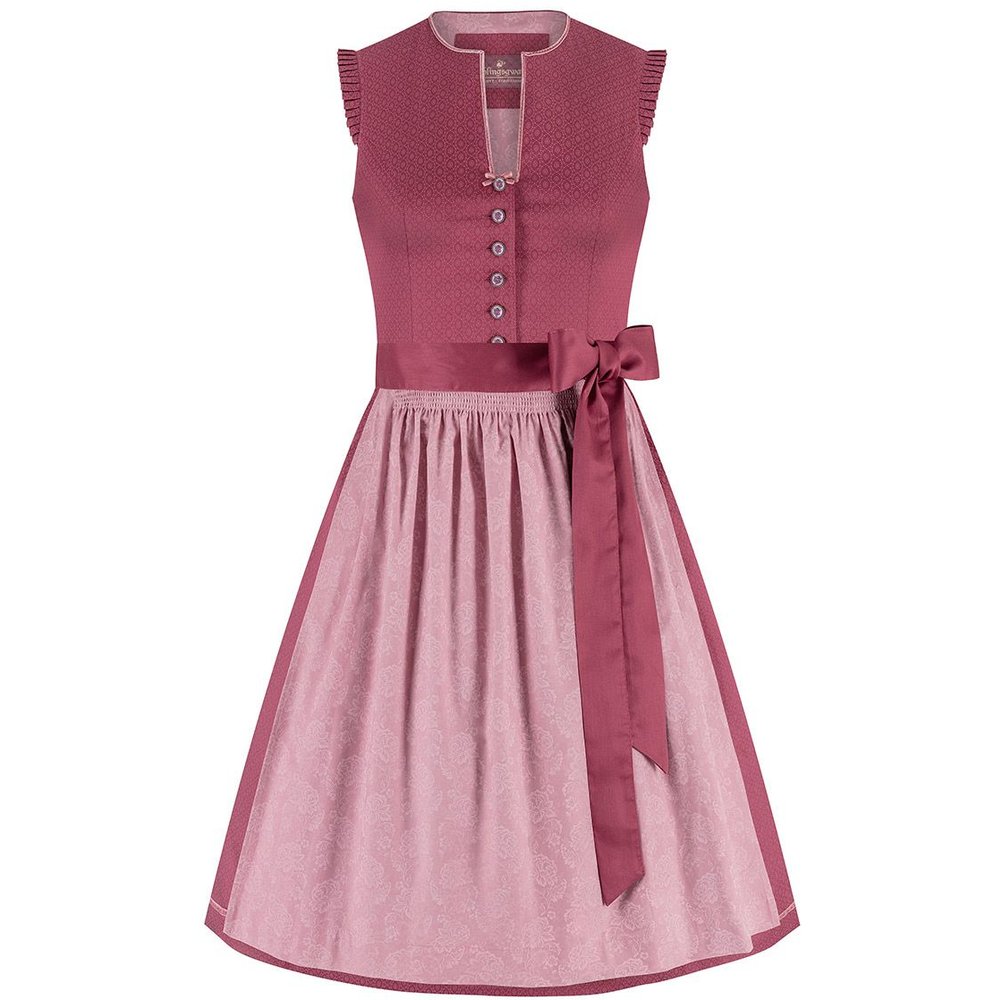 Mini Dirndl Ricarda in Rosenholz von MOSER für Damen auf einem Trachtenfest