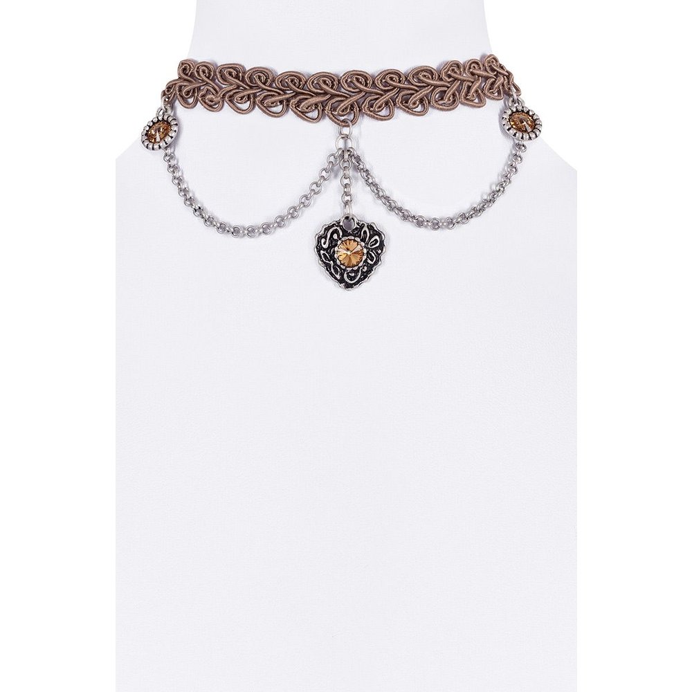 Kropfband in verschiedenen Farben mit Kette und Anhängern von MOSER Trachten für Damen