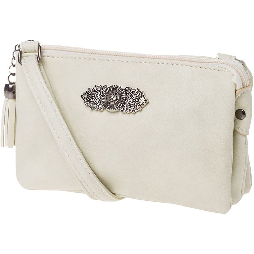 Weiße Dirndltasche Sophie von MOSER Trachten mit Ornament für das Volksfest